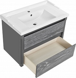 ASB-Woodline Мебель для ванной Лорена 80 подвесная grigio – фотография-8